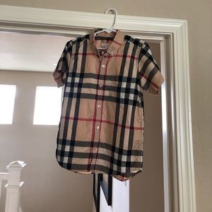 Burberry 7y boys button down shirt